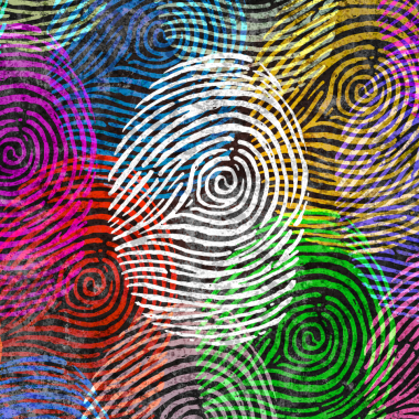 Multi-coloured fingerprints