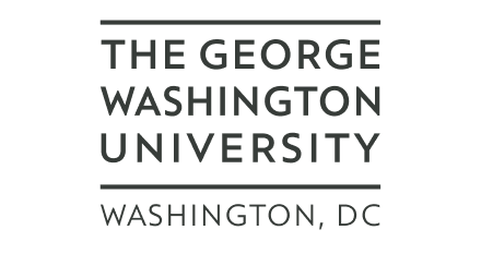 Logo of The George Washington University with text 'Washington, D.C.'