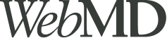 Logo for WebMD, displaying the company name in a stylized script font.