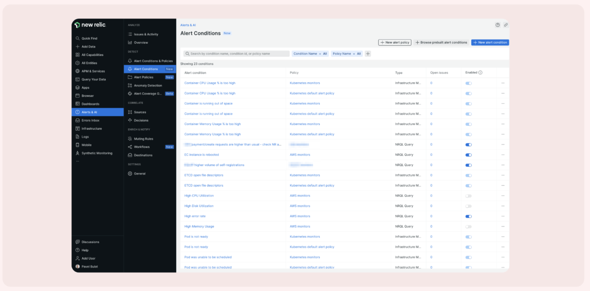 New Relic screenshot.