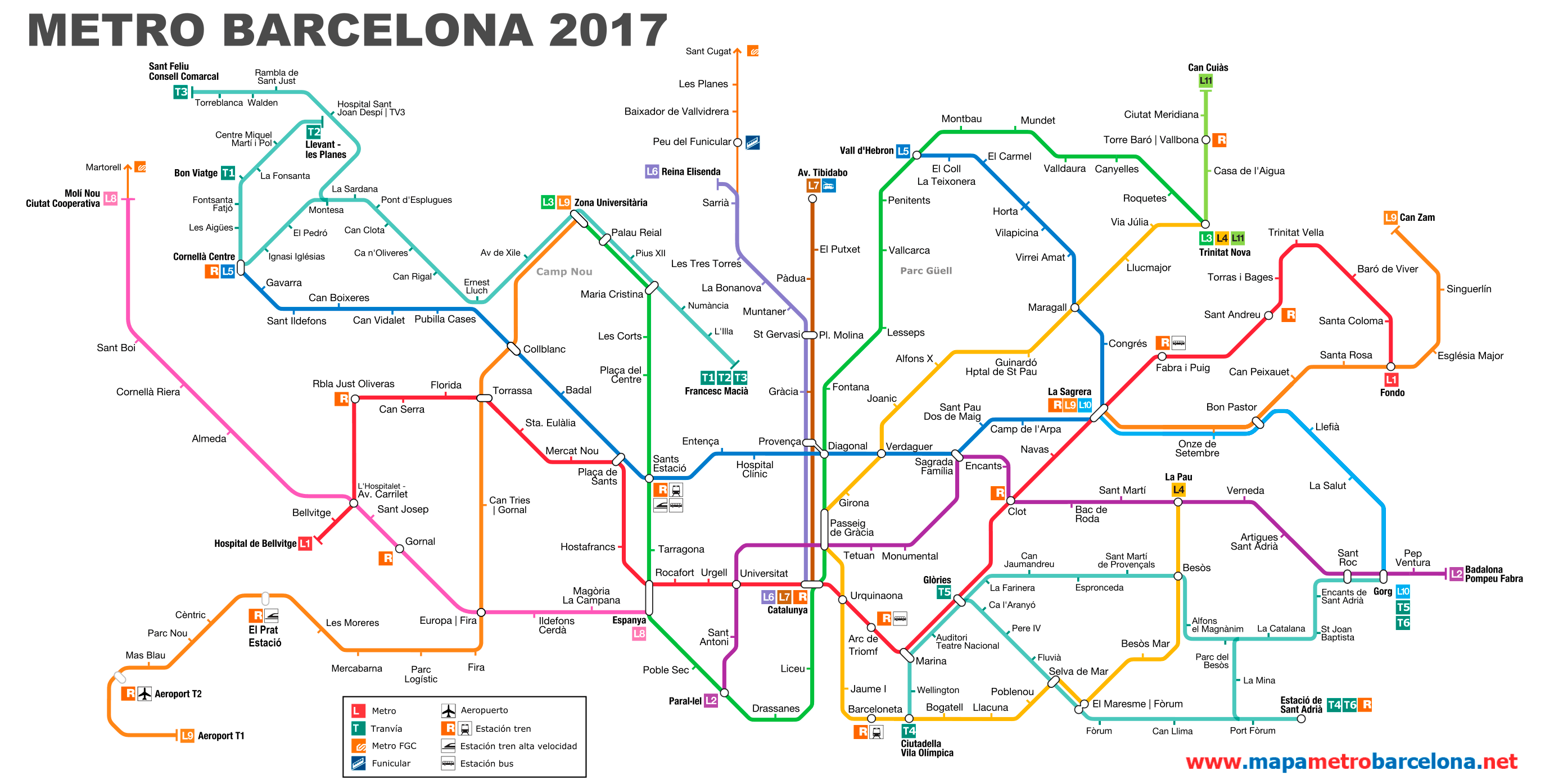 Barcelona Metro map