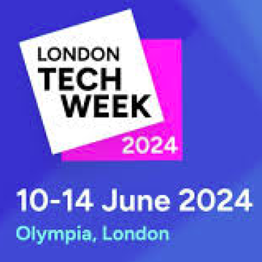 London Tech Week logo with text: 10-14 June 2024. Olympia, London
